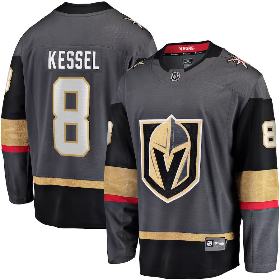 Men Vegas Golden Knights #8 Phil Kessel Fanatics Branded Gray Alternate Breakaway Player NHL Jersey